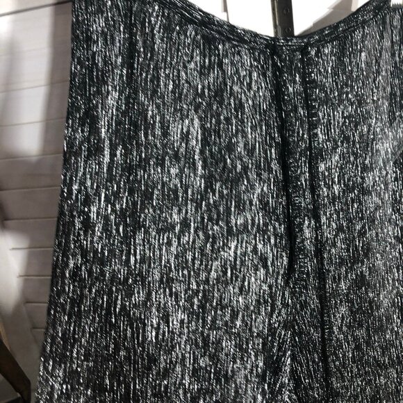 Forever 21 Sequin Cover Up Pants Silver Black S - Picture 7 of 8